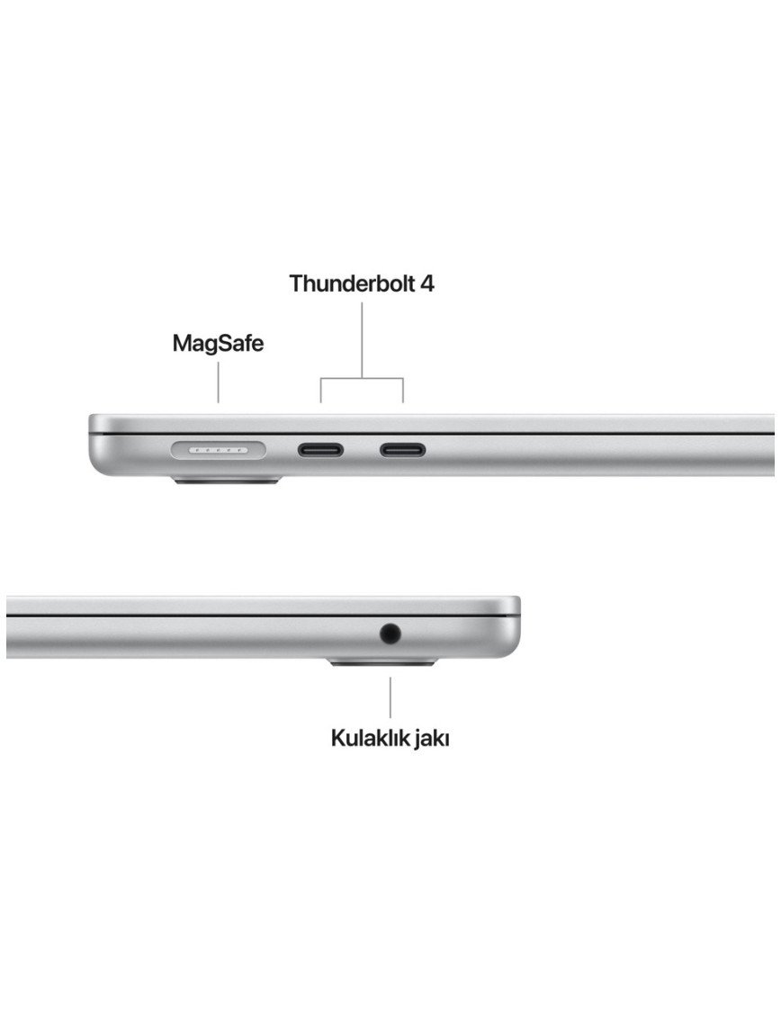 Apple MacBook Air M4 16GB 512GB SSD macOS 13" Taşınabilir Bilgisayar Gümüş MW0X3TU/A